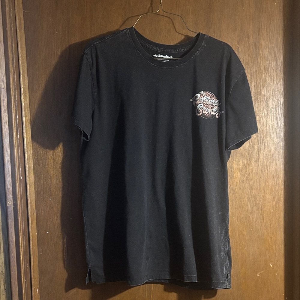 Women's Black Short Sleeve Graphic Tee with Chest Emblem